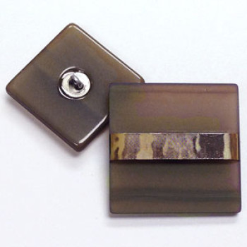 11951-Frosted Square Button, 34mm x 34mm